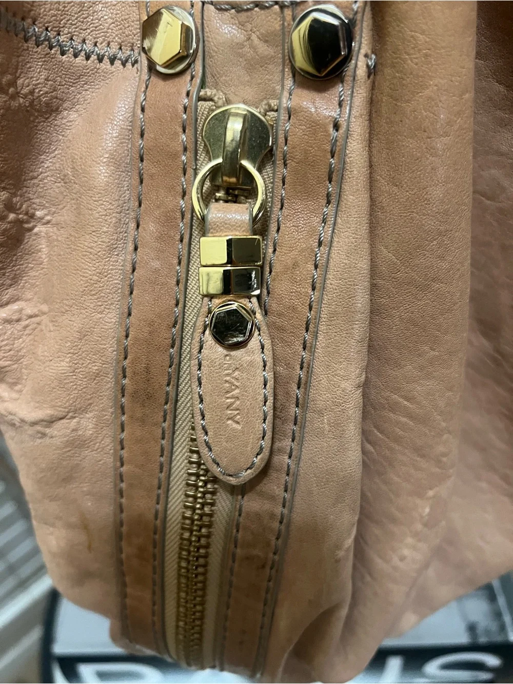 orYANY Cognac Leather Hobo Bag